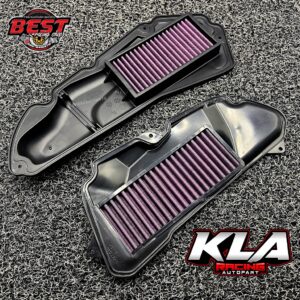 กรองอากาศแต่ง KLA สำหรับ Lead4V Giorno Pcx160 Click160 ถอดล้างได้ อากาศไหลผ่านดีขึ้น