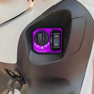 PCX160/ Giorno/ LEAD125/ CLICK160, ฝาครอบป้องกันสวิตช์, ฝาครอบสวิตช์จุดระเบิด, ฝาครอบล็อคสวิตช์กุญแจ, ทําจากอลูมิเนียมทั้งหมด