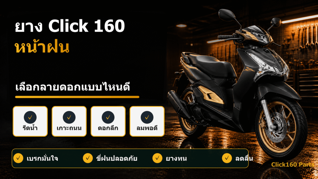 ยาง Click 160 หน้าฝน